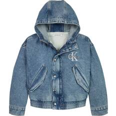 Calvin Klein Jakker Børnetøj Calvin Klein Boxy Denim Hooded Jacket