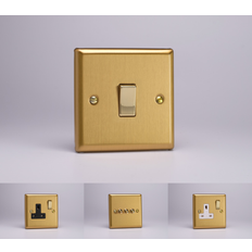 Varilight classic brushed brass full range, light switches, sockets & more
