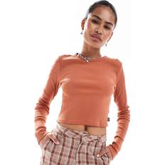 Vans Blouses Vans drew ribbed long sleeve top in burnt orange