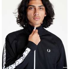 Fred Perry Herre Ytterklær Fred Perry Sweatshirt Taped Track Jacket Black