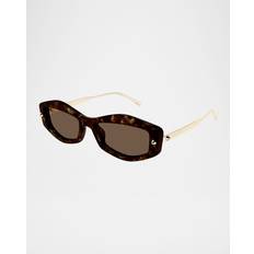 Alexander McQueen Dame Solbriller Alexander McQueen AM0482S 002 Solbriller Kvinder - Tortoise