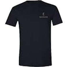 Browning Buckmark T-shirt för män, jakt och utomhus kortärmad grafiska t-shirts, Ovix Camo Buckmark (svart)