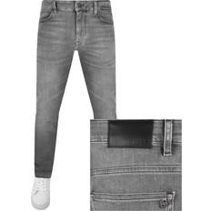 Grey - Men Jeans BOSS Delaware Slim Fit Mid Wash Jeans Grey