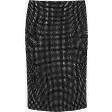 XS Gonne Pinko, Jupe crayon à strass, Noir limousine