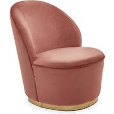 Pink Armchairs Premier Housewares Velvet Base Chair Dusty Pink One Size Armchair