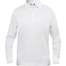 Girls Polo Shirts Clique Polo Long Sleeve Junior - White