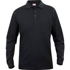 Black Polo Shirts Clique Basic langarm Poloshirt Kinder schwarz 160