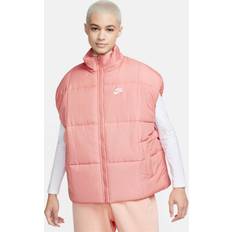 Nike Women Vests Nike Women's Nike Sportswear Classic Puffer Vest Red Stardust/White