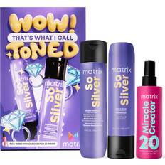 Matrix So Silver Purple Shampoo, Conditioner And Miracle Creator Gift Set For Blonde And Grey Hair