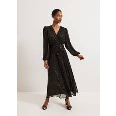 Women's Emre Shimmer Burnout Midi Dress Black/Multi