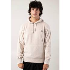 Fred Perry Pullover Fred Perry Towelling Crew Neck Porridge Marl Hoodie Beige 75% Baumwolle, 25% Polyester,Strickwaren