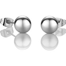 Silver Plated Stud Earring 8mm
