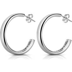 Hoop Earrings with Clear Stones