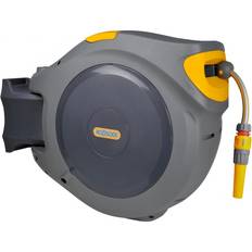 Hozelock Wall Mounted Auto Reel With Hose - 40 m - Grey/Yellow