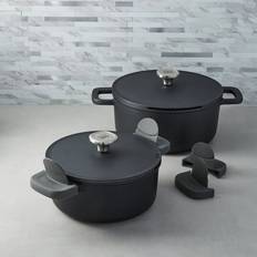 Cookware Sets Berghoff Phantom 4 pc Nonstick Ceramic Stockpot Recycled - Black Cookware Set with lid