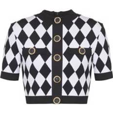 Blouses Balmain Buttoned Diamond Crop Top