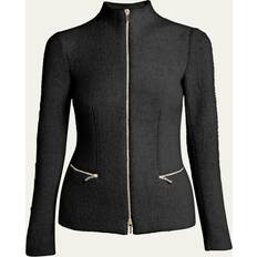 Cashmere - Men Outerwear Giorgio Armani Cashmere-Blend Zip-Front Knit Jacket BLACK (48 IT (12 US)