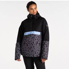 Skiing - Women Jackets Dare 2b Women's Water-repellent Snowburst Overhead Jacket Black Grey