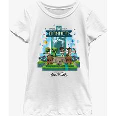 Minecraft Children's Clothing BoxLunch Minecraft Legends Raise Your Banner Youth Girls T-Shirt WHITE