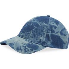 Denim - Women Caps Ganni Blue Embroidered Logo Denim Cap 700 Bleached Denim (UNI)