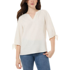 Linen Blouses Jones New York Elbow Sleeve Linen-Blend Blouse