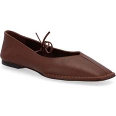 ALOHAS Skor ALOHAS Women's Sway Leather Ballet Flats Chestnut brown