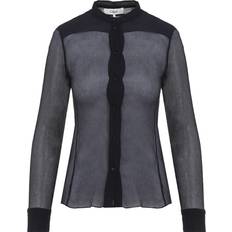 Transparant - Vrouw Blouses Chloé Silk Shirt Crépon De Soie - Blu-Donna