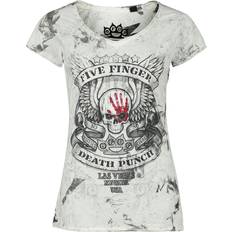 Five Finger Death Punch T-shirt - Vit/Grå