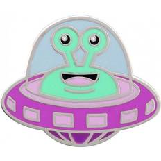 Brooches Grindstore Funky Green Alien Enamel Pin Badge