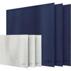 White Scourers & Cloths Mr.Siga Premium Microfiber Cleaning Cloths 3 Pack in Navy with 16 x 16 inch 3 Pack in Gray with 6 x 7 inch