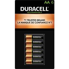 Duracell Rechargeable AA Pre-Charged Batteries, 6 ct, Copper/Black