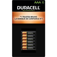 Duracell Rechargeable AAA Pre-Charged Batteries, 6 ct, Copper/Black