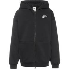 122/128 Hoodies Nike Older Kid's Sportswear Club Fleece Oversized Zip Up Hoodie - Black/White (FD2931-010)