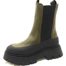 44 ½ - Grøn Chelsea boots Tamaris Stilfulde Læderstøvletter - Grønne