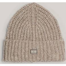 Tommy Hilfiger Beige Beanies Tommy Hilfiger City Chunky Knit Beanie With Wool