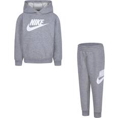 Boys Tracksuits Nike Little Kid's Sportswear Club Fleece Hoodie Set - Dark Grey Heather (86L135-042)