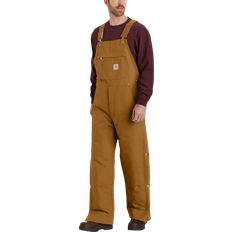 Water Repellent Workwear & Equipment Carhartt Men's Loose Fit Firm Duck Insulated Bib Overall