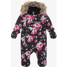 Girls Overalls Deux par Deux Girls Black Roses Snowsuit Set Pink (18 month)