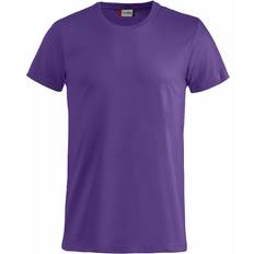 Lila - Unisex T-shirts Clique Basic T-shirt, Skarp Lila