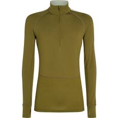 Green - Hiking Base Layer Tops Icebreaker 260 ZoneKnit 1/2-Zip Long-Sleeve Top Men's Algae/Ashen/Cb