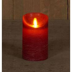 Rood Kaarsen en Accessoires LED Kaars Wax Bordeaux Rood 7.5 x 12.5 cm