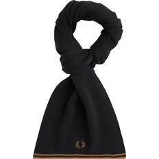 Fred Perry Herre Tilbehør Fred Perry Twin Tipped Merino Wool Scarf Black