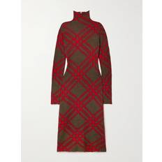 Rojo Vestidos Burberry Check Midi Dress