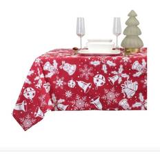 Textiel Kerst Tafelkleed Rood 150 x 250 cm