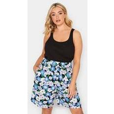 Bloemen Shorts Yours Geweven Short Met Bloemmotief - Zwart/Blauw