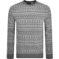 Barbour Men Tops Barbour Stonebeck Crewneck Sweater Grey Marl (Medium)