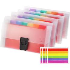 Anjing Expanding File Folder A6 Size 13 Pockets 4-pack