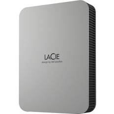 LaCie Mobile Drive Moon, 1TB extern hårddisk Bärbar hårddisk, Silver, USB-C 3.2, för PC och Mac, återvunnen efter konsument, med Adobe All Apps Plan and 3 years Rescue Services (STLP1000400)