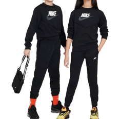 Black - Girls Tracksuits Nike Big Kid's Sportswear Tracksuit - Black/White/White (FD3090-010)