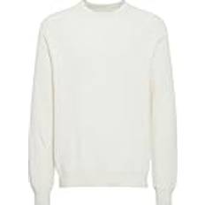 Herre - Mesh Sweatere Solid Solid Sdgia Mand Pristine Sweaters Casual Fit hos Magasin